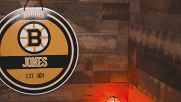 Boston Bruins Personalized Monogram Metal Art