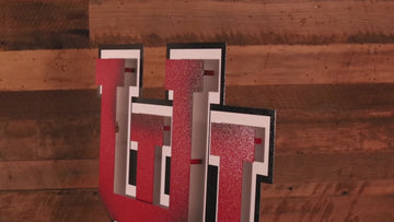 Utah Utes Interlocking U Logo 3D Vintage Metal Wall Art