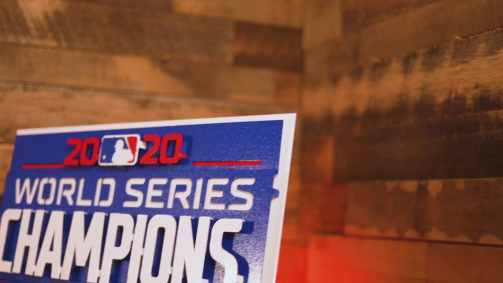 Los Angeles Dodgers 2020 World Series Champions 3D Metal Wall Art