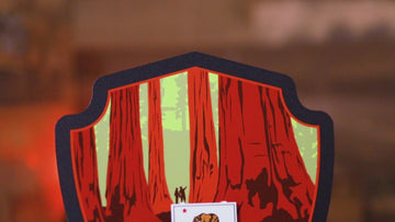 Redwood National Park Badge 3D Metal Wall Art