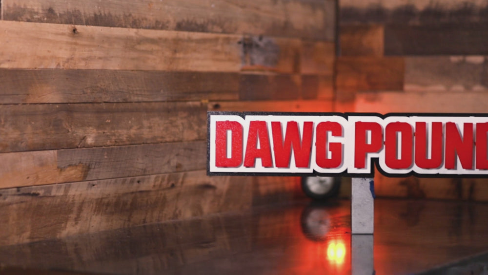 Cleveland Browns "DAWG POUND" 3D Vintage Metal Wall Art