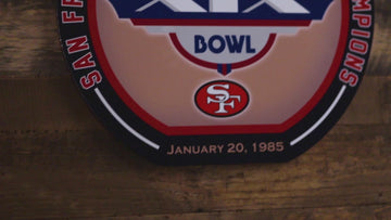 VARSITY Collection- SINGLE Layer Super Bowl XIX San Francisco 49ers Metal Wall Art