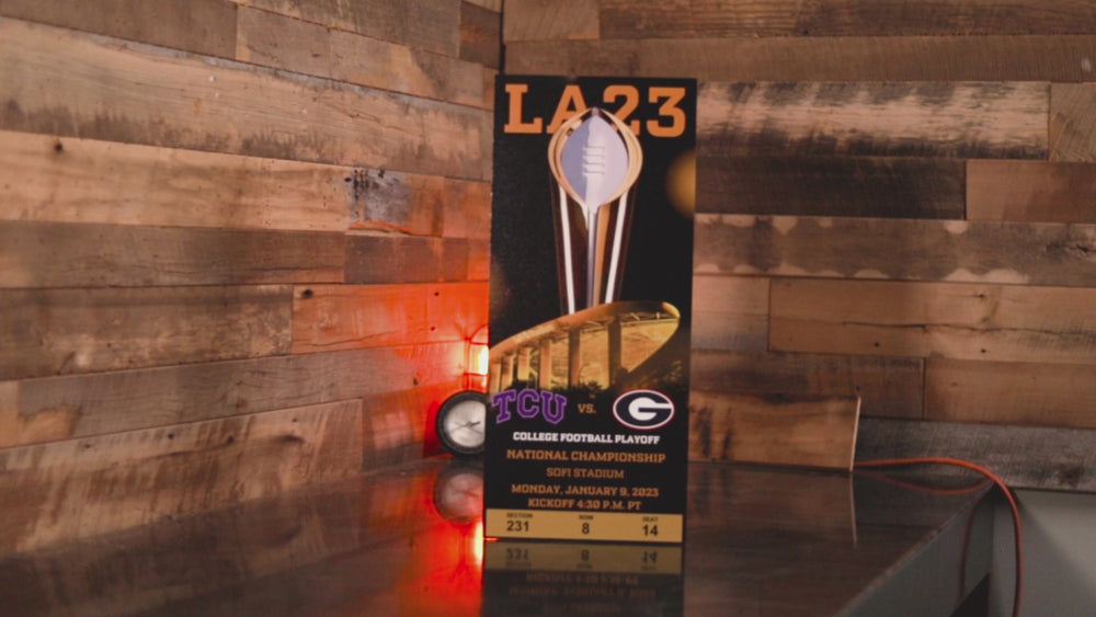 Georgia Bulldogs Personalized 2022 National Championship Ticket Stub Single Layer Metal Wall Art