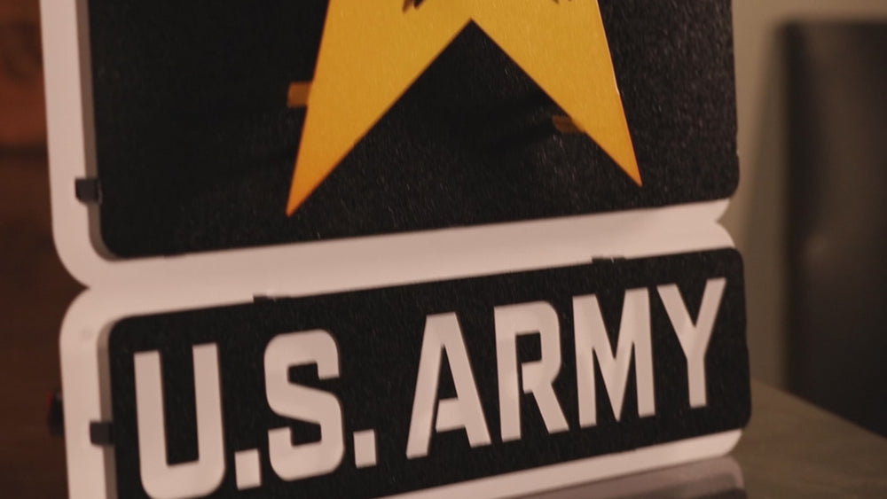 US Army STAR Patch 3D Metal Wall Art