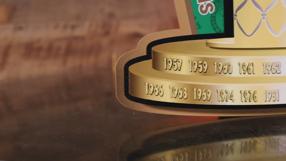 Boston Celtics "O'BRIEN TROPHY" 2024 NBA Champs 3D Metal Wall Art