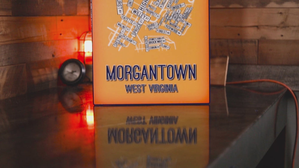 Morgantown, West Virginia School Street Poster Single Layer Metal Wall Art