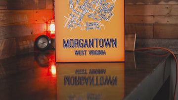 Morgantown, West Virginia School Street Poster Single Layer Metal Wall Art