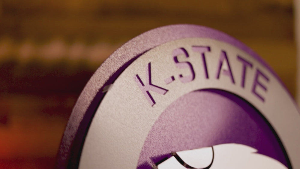 Kansas State Wildcats 3D Roundel Vintage Metal Wall Art