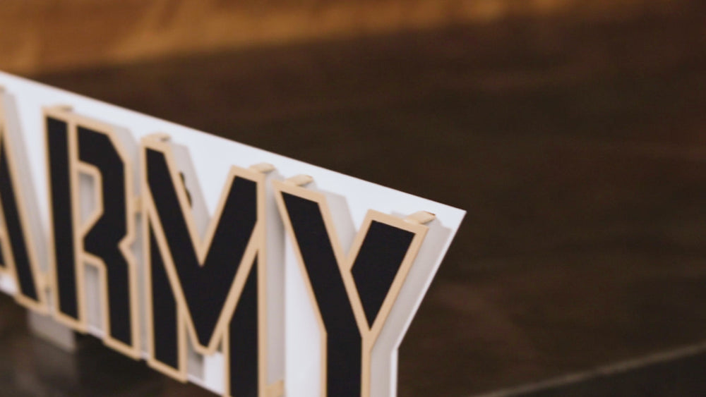 US Military Academy West Point "GO ARMY" 3D Metal Wall Art