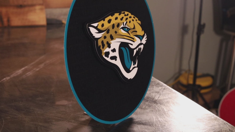Jacksonville Jaguars CRAFT SERIES 3D Vintage Metal Wall Art