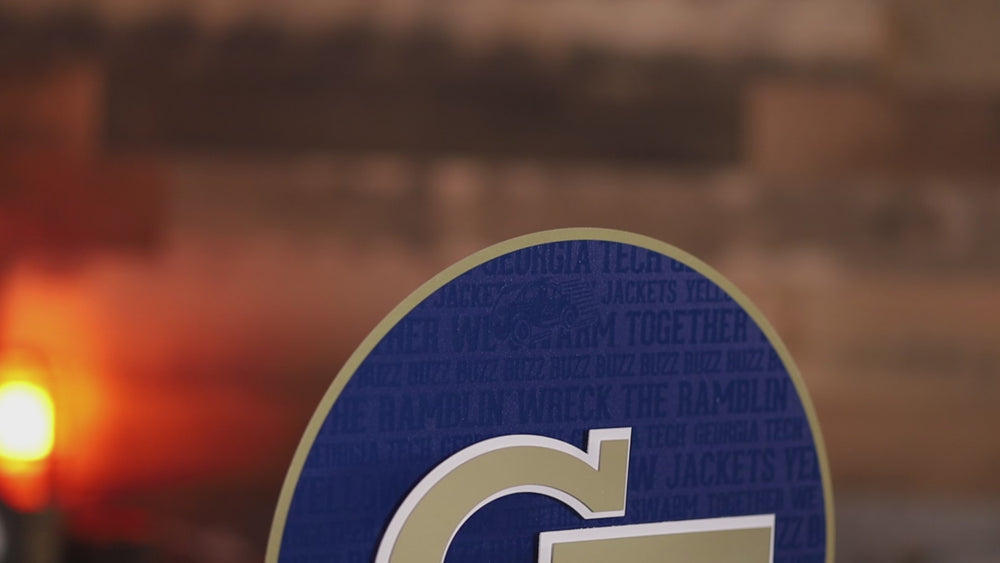 Georgia Tech CRAFT SERIES 3D Embossed Metal Wall Art