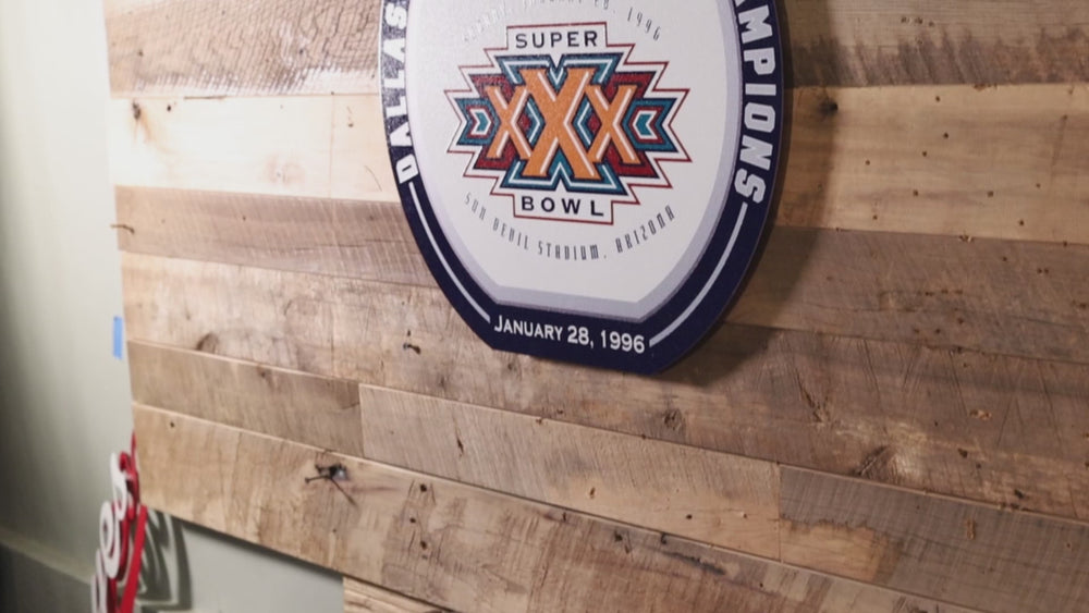 VARSITY Collection- SINGLE Layer Dallas Cowboys Super Bowl XXX Metal Wall Art
