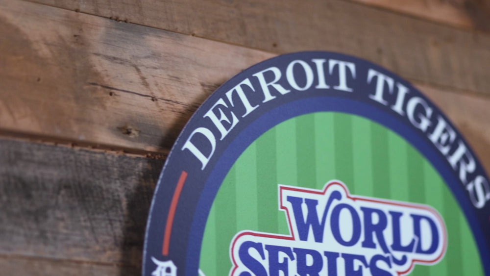 VARSITY Collection- SINGLE Layer Detroit Tigers World Series Metal Wall Art