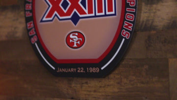 VARSITY Collection- SINGLE Layer Super Bowl XXIII San Francisco 49ers Metal Wall Art