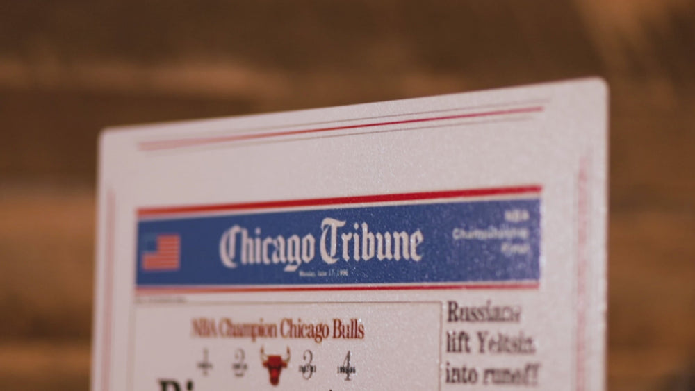Chicago Tribune Bulls 1996 NBA FINALS Front Page - JUNE 17, 1996