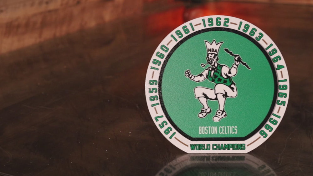 Boston Celtics "1957-1966" NBA World Champions "Double Play" On the Shelf or on the Wall Art