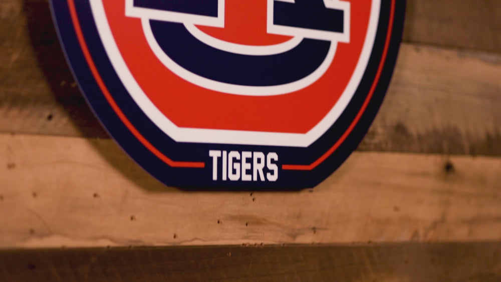 VARSITY Collection- SINGLE Layer Auburn Tigers Metal Wall Art