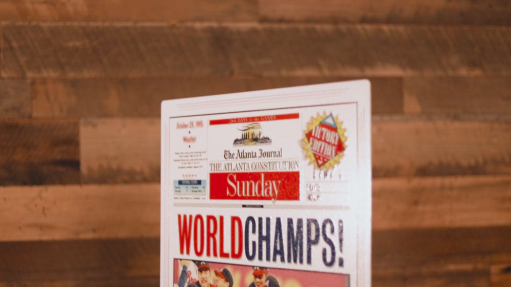 The Atlanta Journal Constitution Braves 1995 WORLD SERIES Front Page - OCT 29, 1995