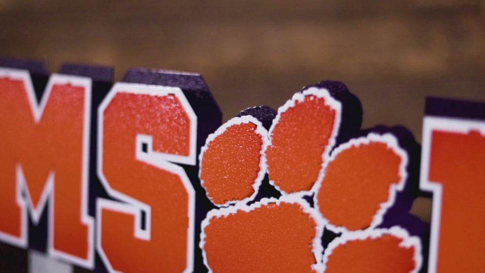 Clemson Classic 3D Vintage Metal Wall Art