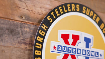 VARSITY Collection- Single Layer Pittsburgh Steelers Super Bowl XL  Metal Wall Art