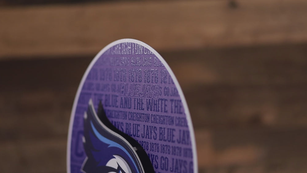 Creighton Blue Jays  CRAFT SERIES 3D Embossed Metal Wall Art