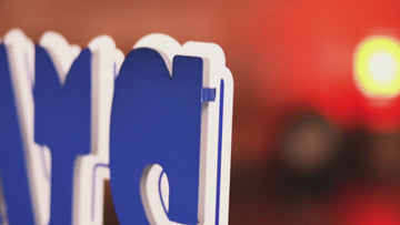 Detroit Lions "1989" Wordmark 3D Vintage Metal Wall Art