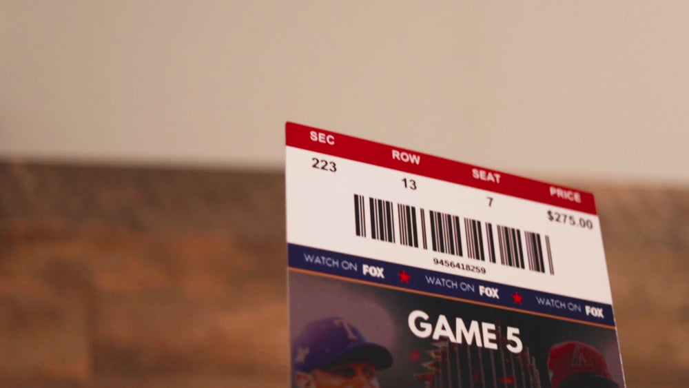 Texas Rangers 2023 World Series Ticket Stub Single Layer Metal Wall Art