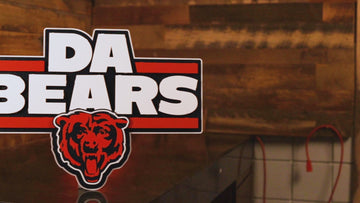 Chicago Bears - Hex Head EXCLUSIVE "Da-Bears" Wordmark 3D Metal Wall Art