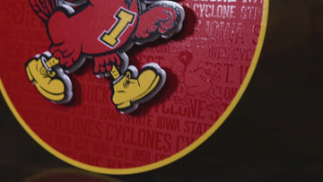 Iowa State Cyclones CRAFT SERIES 3D Embossed Metal Wall Art