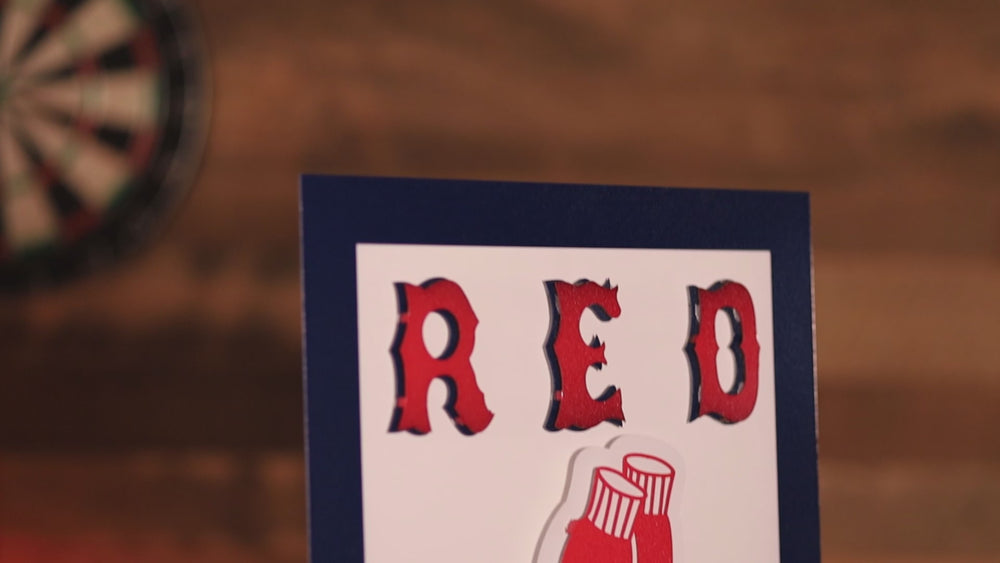 Boston Red Sox "60s Retro Banner" 3D Metal Wall Art