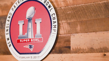 VARSITY Collection- Single Layer New England Patriots Super Bowl LI Metal Wall Art