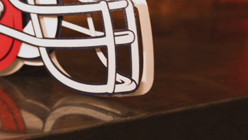 Illinois Fighting Illini BLITZ COLLECTION - 8 LAYER Helmet 3D Metal Wall Art