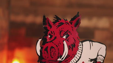 Arkansas Razorback VAULT "Hog Leaning on A"  3D Vintage Metal Wall Art