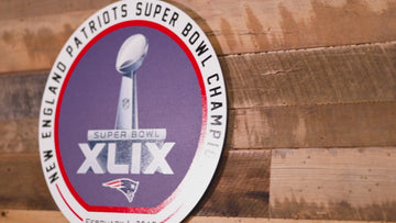 VARSITY Collection- Single Layer New England Patriots Super Bowl XLIX Metal Wall Art