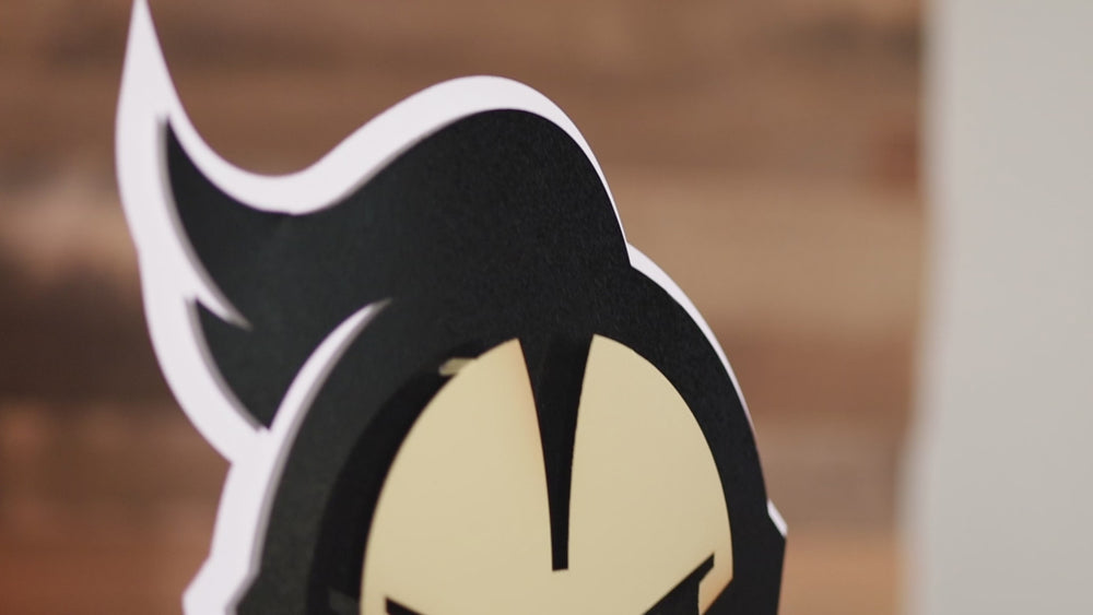 Central Florida Knights Mascot 3D Vintage Metal Wall Art