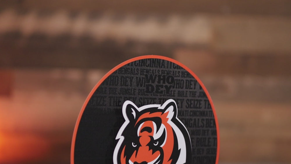 Cincinnati Bengals CRAFT SERIES 3D Embossed Metal Wall Art