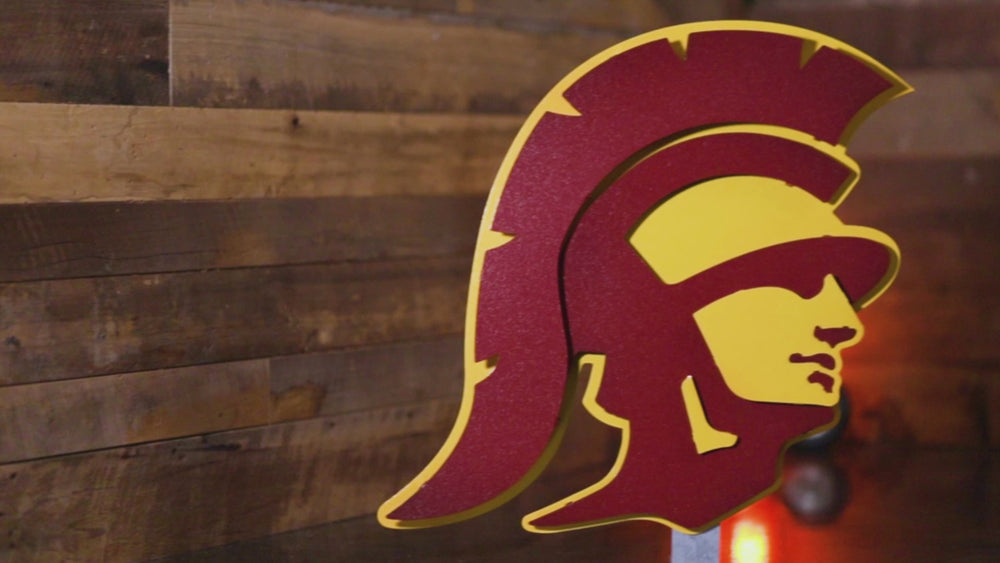 USC Southern California Trojan Mascot 3D Vintage Metal Wall Art