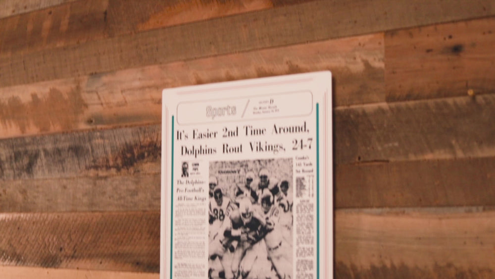 Miami Herald Dolphins 1974 SUPER BOWL Front Page - JAN 14, 1974