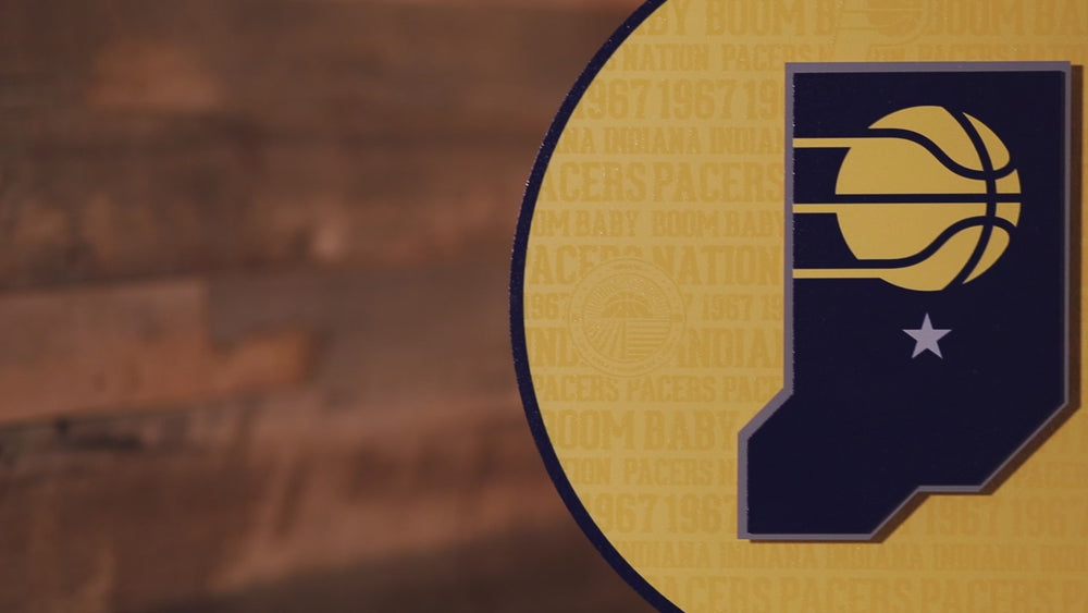 Indiana Pacers CRAFT SERIES 3D Embossed Metal Wall Art
