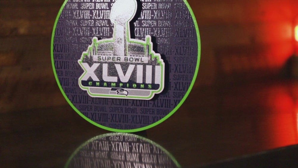 Seattle Seahawks Super Bowl XLVIII CRAFT SERIES 3D Embossed Metal Wall Art