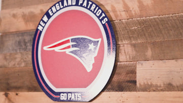 VARSITY Collection- Single Layer New England Patriots Metal Wall Art