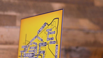 Ann Arbor, Michigan School Street Poster Single Layer Metal Wall Art