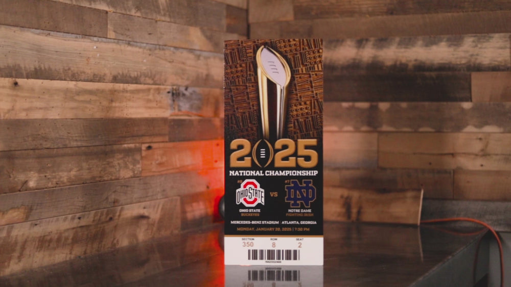 Ohio State Buckeyes Personalized 2024 National Championship Ticket Stub Single Layer Metal Wall Art