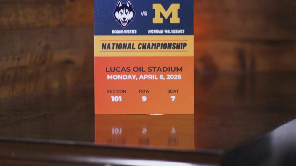Michigan 2026 Ticket Stub Men's Basketball National Champions Metal Wall Art