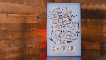Chapel Hill, North Carolina School Street Poster Single Layer Metal Wall Art