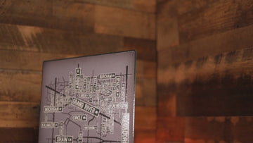 East Lansing, Michigan School Street Poster Single Layer Metal Wall Art