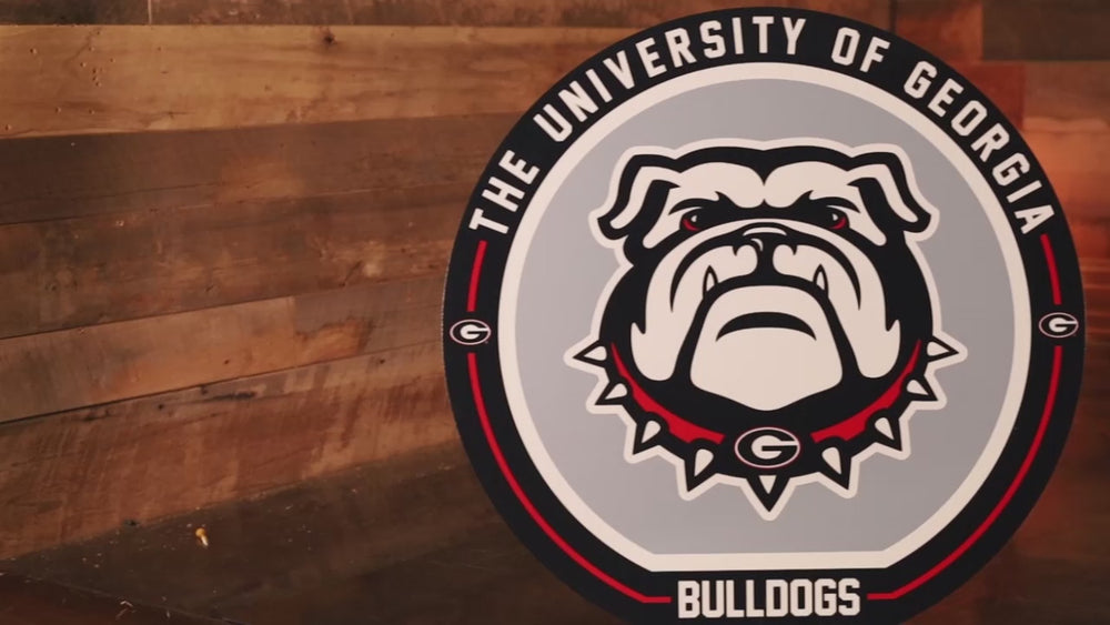 VARSITY Collection- SINGLE layer Georgia Bulldogs Metal Wall Art