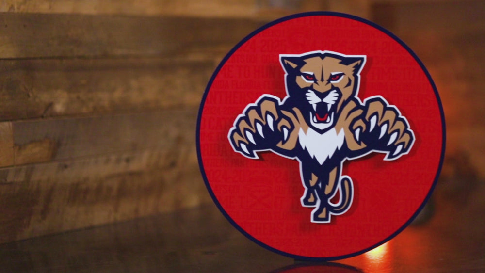 Florida Panthers CRAFT SERIES 3D Vintage Metal Wall Art