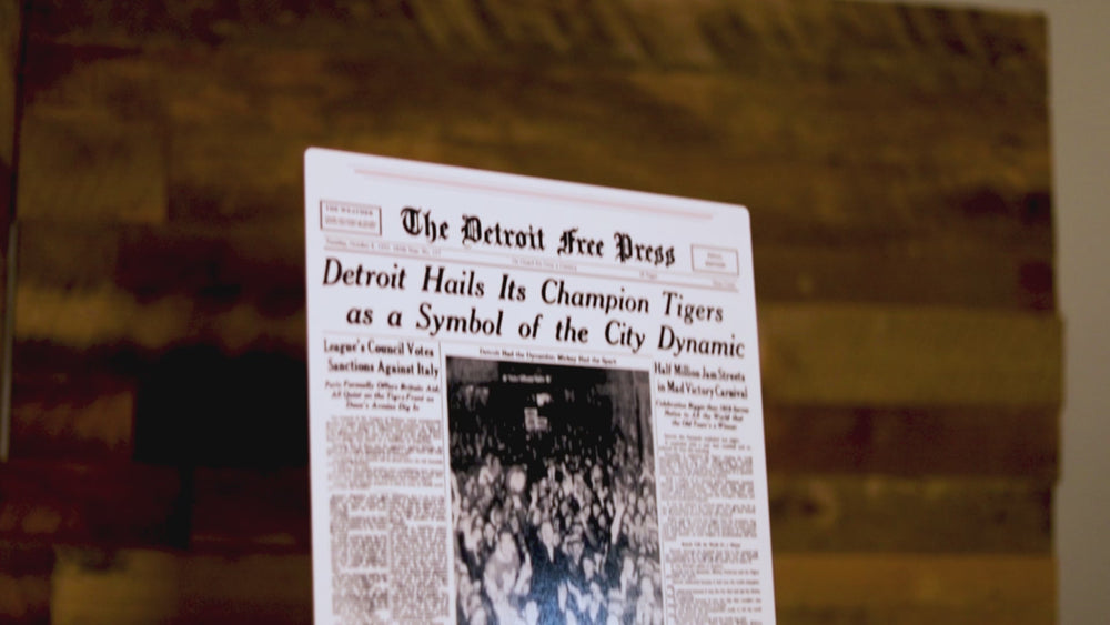 Detroit Free Press Tigers 1935 WORLD SERIES Front Page - OCT 8, 1935