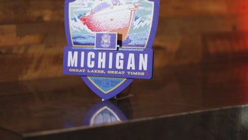 Michigan State Badge 3D Metal Wall Art